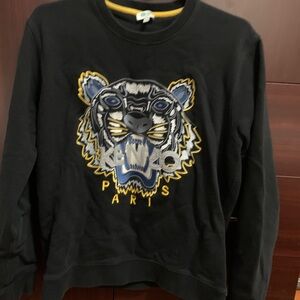 Kenzo Black Sweatshirt with Tiger Embroidery